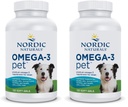 Nordic Naturals Omega33 Pet, Neochucené - 120 Soft Gels - 330 mg Omega33 Per Soft Gel - Rybí olej pro psy s EPA & DHA - Promotes Heart, Skin, Coat, & Imunitary Health (Balení 2)