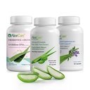 AloeCure Organic Aloe Vera Kapsle Balení - 3 Kusy - VeraFlex, Aloe Vera Kapsle, Probiotika + Enzymy