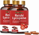 Lycopene Kapsle, Natural Lycopene 200mg s Organic Reishi Houba 200mg Dodatek pro Prostate Health and Immunication Support - Bezlepková, Non- GMO, 60 Kapsle (2 Pack)