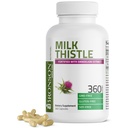 Bronson Mléko Thistle Silymarin Marianum & Pampeliška Root Játra Podpora zdraví, Antioxidant Podpora, Detox, 360 Kapsle
