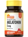 Sundance Melatonin 5mg Fast Disolt Tablety 124; 60 Počet 124; Přírodní Berry Flavor 124; Vegetariánské, Non- GMO, a gluten zdarma dodatek