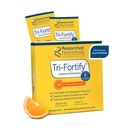 Recearched Nutritionals Liposomal Glutathione (450mg) Liquid Gel + Vitamin C - Tri-Fortify - Aid Natural Energy, Imunitary Support & Detox - Klinicky Recearched for Absorption, Orange (20 Packets)