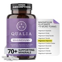 Qualia Magnesium + 124; Doctor- Applicated. Premium Formule 124; Vysoká biologická dostupnost 124; 10 Formy hořčíku & 70 + Minerály 124; Relaxed Mood, klidný spánek, & Cvičení zotavení