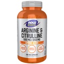 Nyní Sports Nutrition, Arginin & Citrulline 500 mg / 250 mg, aminokyseliny, 240 Veg Kapsle