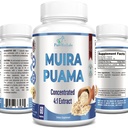 Muira Puama Kapsle - Koncentrovaný 4: 1 Extrakt, Ekvivalentní s 2200mg na kapsli, 60 Kapsle