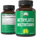 Metylovaný multivitamin + Metylovaný komplex B. S trimethylglycinem (TMG), L methylfolátem, methyl B12 + B1 + B2 + B6 vitaminy + Cholin. MTHFR dodatek pro ženy a muže. Veganské kapsle