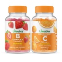 Lifeable B Complex + Vitamin C 750mg, Gummies Bundle - Velký Ochutnávání, Vitamin dodatek, Lepek zdarma, GMO zdarma, Žvýkací