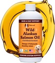 Natural Dog Company Wild Aljašský losos olej Formule s Omega 3, Rybí olej pro psy doplněk, kůže & Coat Dog Oil, Itchy Relief, Imunitní podpora pro klouby & srdce, Potraviny Topper, 8 oz.