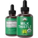 USDA Organic Milk Thistle Extract Vegan Liquid Drops. Játra Detox Bylinný dodatek. Nulový cukr, skvělý pro potravu a čistou. Čisté organické mléčné tenké tinktury doplňky pro ženy a muže