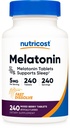 Nutricost Melatonin 5 mg, 240 Fast Disolt Tablety (Mixed Berry Flavor) - Non- GMO, bez glutenu