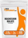 BulkSupplements.com Magnesium Malate Powder - Magnesium doplňky, High Bioavalability - Neochucené & gluten zdarma, 2,5g na Serving, 1kg (2,2 lbs) (Balení po 1)