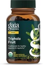 Gaia Byliny Triphala Ovoce - Podporuje trávicí zdraví - Jemně čistí Váš systém * - s Amla Fruit, Belleric Myrobalan, a Chebulic Myrobalan - 60 Vegan Kapsle (30- Day Supply)