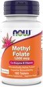 Nyní doplňky, methyl folát 1000 mcg, metabolicky aktivní folát *, Co- enzyme B vitamin, 180 tablet