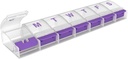 EZY DOSE Týdenní (7- Day) Pill Case, Medicine Planner, Denní vitaminový organizátor Box, X- Velké push- Button Compartments, Pohodlné a snadné použití, Artritis Friendly, Clear Lids, Color May Vars, BPA zdarma