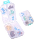 1Pack Travel Pill Organizátor - 10 Compartments Pill Pouzdro, Kompaktní a přenosné Pill Box, Perfect for On- The- Storage, Držák Pill for Purse White