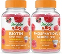Lifeable Biotin Kids + Fosfatidylserine (PS) Děti, Gummies Bundle - Great Ochutnávání, dodatek k vitamínu, gluten zdarma, GMO zdarma, Žvýkací žlab