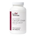 Bariatrická výhoda Nežvýkací vápník Citrát - pro bariatrické chirurgie Pacienti - 600 mg vápníku per Serving with vitamin D3 - Minerální doplňky - 180 Tablety
