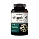 NatureBell vitamin K Complex - 300 Softgels - Dodává 2,600mcg vitamin K - Full Spectrum Bone & Heart Health Supplement - High Absorption K1 & K2 MK-4 & MK-7 *