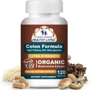 Cancer Sciences Colon Wellness Supplement, USDA Certified Organic Houshums Extract, Extra Strength 1500 mg, High Potency 40% Beta- Glucans, Imunní, Gut & Digestive, Colon Cleanse & Detox, 120 Caps