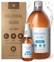 Premium koloidní stříbro ● Optimální koncentrační vzorec, menší částice, lepší výsledky ● Laboratoř Certified ● Liquid Silver Made in EU ● Free Spray Lahvička vyplnit & Ebook (34 fl oz)