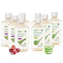 AloeCure Organic Aloe Vera Juice - 8 balení na vzorky lahví - Grape and Natural Flavor, 8x500ml