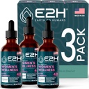 E2H Všechny přírodní ženské Wellness, Hormon Balance a PMS Relief s Black Cohosh, Dong Quai a Licorice Root pro horké Flash Relief (3 láhve)
