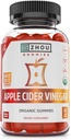 Zhou Apple Cider Ocet Gummies - ACV Gummies pro ženy a muže s bezinky, Delicious Taste with Raw Cane Sugar, USDA Organic - 60 Veganské gumy