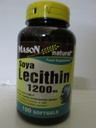 MASON NATURAL Lecithin 1200 mg - Zdravý kardiovaskulární systém, podporuje jaterní a reprodukční zdraví, 100 Softgelů