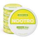 Nootro Caffeine Nootro Nootropní Pouches (Lemon Lime) - Energy Pouches with 50mg Caffeine, 50mg Alpha GPC, 50mg L- Theanine with No Sugar and no Calories - 20 Pouches Per Can - 5 Pack