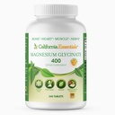 Glycinát hořečnatý 400 - Chelatovaný, vysoce absorpční hořčík pro svalovou úlevu, podporu kostí a srdce - Vegan, non- GMO, bezlepkové 240 tablet (Servings 120, Serving Size (2) 200mg tablety)