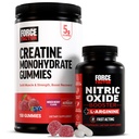 Force Factor Creatine Gummies, 5 Grams Creatine Monohydrát, Mixed Berry, 150 Gummies, 30 Servings Nitric Oxide Booster, Fast- acting Formule s L- Arginin, 120 Kapsle