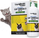 Liquid Health Wild Chycen Omega 3 Rybí olej pro kočky - Liquid Omega 3 dodatek pro kočky s EPA + DPA + DHA - Snižte svědění, Podpora společné, imunita, mozek, srdce zdraví - Made in USA (8 oz)