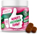 FlavCity Womens Multivitamin Gummy - Denní multivitaminové gumy pro ženy - Premium Vitamíny, Minerály a Prebiotická Vlákna - No Cane Sugar or Seed Oils - Organic Wheatgrass, Moringa & More (90 Gummies)