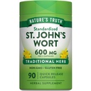 Nature 's Truth St Johns Wort 600mg CLAS124; 90 Kapsle CLAS124; Standardizovaný extrakt CLAS124; Non- GMO & Gluten zdarma dodatek