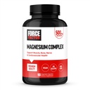 Force Factor Magnesium Komplex dodatek k podpoře svalů, kostí, nervů a kardiovaskulární zdraví, Glycinát hořečnatý, Citrát hořečnatý a oxid hořečnatý, Vegan, Non- GMO, 90 Kapsle