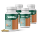 Emma Gut Zdraví - 4 Pack - Plyn a nafouknutí Relief, Zácpa, Leaky Gut opravy - Gut Cleanse & Obnovit Digestion - Regulovat Bowel Hnutí. Probiotika a laxativní alternativa, 240 Kapsle