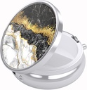 Nipichsha Pill Box, Malý Pouzdro na pero pro Purse & Pocket, Roztomilý Pořadatel Travel Medicine, Portable Medicine Container Holder to Hold Vitamíny, Léky, Rybí olej a doplňky, Black Gold Marble