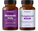 Kyvadlo Metabolické Daily & Polyfenol Booster Bundle - Proprietární Akkermansia Probiotický dodatek Směs pro zlepšení metabolismu a Cardio zdraví
