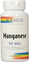 Solaray Manganese dodatek, 50 mg, 100 Počet