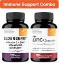 Sandhu je imunitní podpora Combo Dublin 124; Elderberry & Zinek Quercetin Kapsle Bundle Dublin 124; Podporuje imunitní zdraví