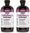Norm 's Farms Pure Elderberry Extract 2PK - Made from Only Elderberry in USA - Imunity, Antioxidant Support, No Additives, Vegan, Gluten- Free, Non- GMO, tinktura Alkohol Free - 8 Oz