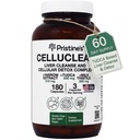 PRISTINE 's CelluClean Játra Cleanse and Detox Supplement - TUDCA, Yarrow Extract & Milk Thistle - Třetí strana testována, Non-GMO Bile Salts Remover - Vegan, GMP Facility, Made in USA Glass Bottle