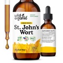 Wild & Organic St Johns Wort Tinktura - Mood Support - Relaxing St. John 's Wort Supplement - Liquid Hypericum Perforatum Herb Drops - Vegan, Sugar & Alcohol- Free - 2 fl oz
