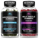 ÚČINNÉ NUTRA Ashwagandha Gummies & Milk Thistle Gummies