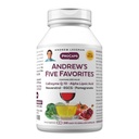 ANDREW LESSMAN Andrew 's Five Favorites 240 Capsules - Poskytuje 200 mg Každý z Coenzym Q-10, Resveratrol, EGCG, Pomegranát a alfa Lipoic Acid, Výkonná antioxidant Podpora, Žádné přísady