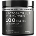 Toniiq Lactobacillus Rhamnosus - Ultra High Strength 100B CFU s prebiotickým FOS - Lactobacillus Rhamnosus - Lactobacillus Rhamnosus - Ultra High Strength 100B CFU s prebiotickým FOS - Zpožděné uvolňování Kapsle - Testováno v laboratoři 13 stran - 60 Kapsle