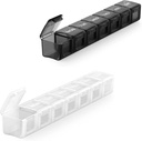 2 Balení Extra Velký Pořadatel pilulek, Sukuos Týdenní Pill Box, Pouzdro na pilulky, Lékařský Organizátor pro vitaminy, Rybí oleje nebo doplňky