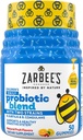 Zarbee 's Kid' s Daily Probiotic Blend Gummies with 2 Straining Support; Easy to Chew; Gluten- Free & Drug- Free; Ages 2 +; Natural Fruit Flavors; 50 Count