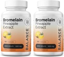Balancebreens Bromelain 500mg, 120 Kapsle - Ananas Extract Digestive Enzyme, Podporuje stravení a společný doplněk zdraví