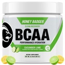 Med Badger BCAA + EAA Amino Acids Powder, BCAA + L-glutamin, Keto, Vegan, Cukr zdarma pro muže a ženy, Hydration & Post Workout Muscle Recovery Drink Mix, Okurkový Lime, 30 Služeb